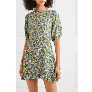 Faithfull The Brand Jeanette Mini Dress in Vionett Floral Print